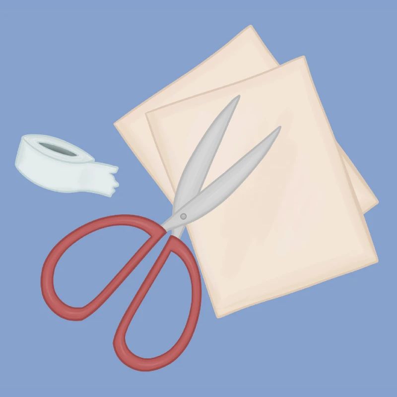 Studio de papier motif de ciseaux créatifs