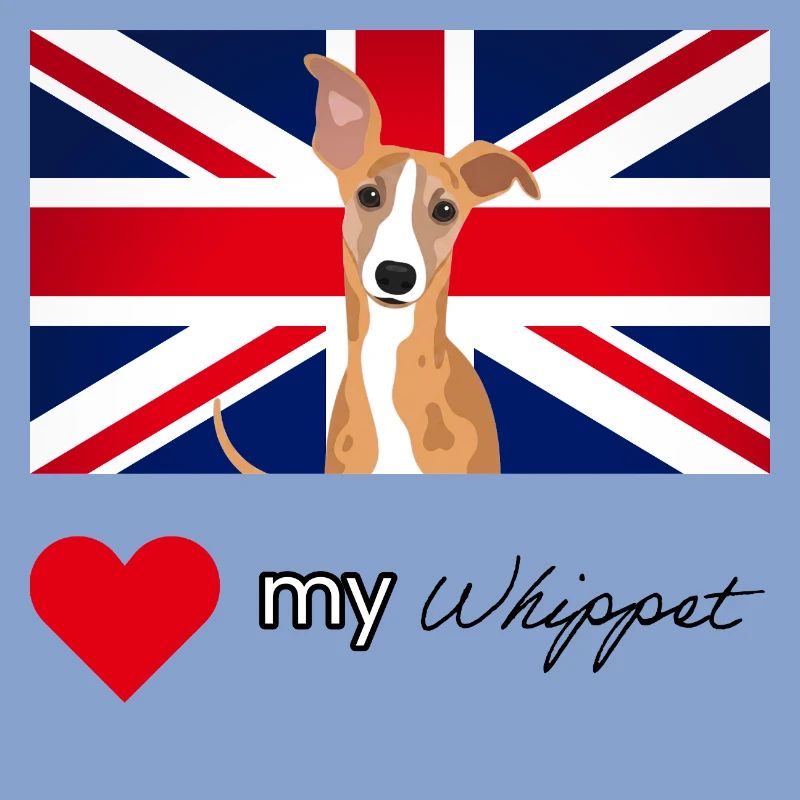 LUVMYWHIPPET (Schwarzer Text, Lebendig)
