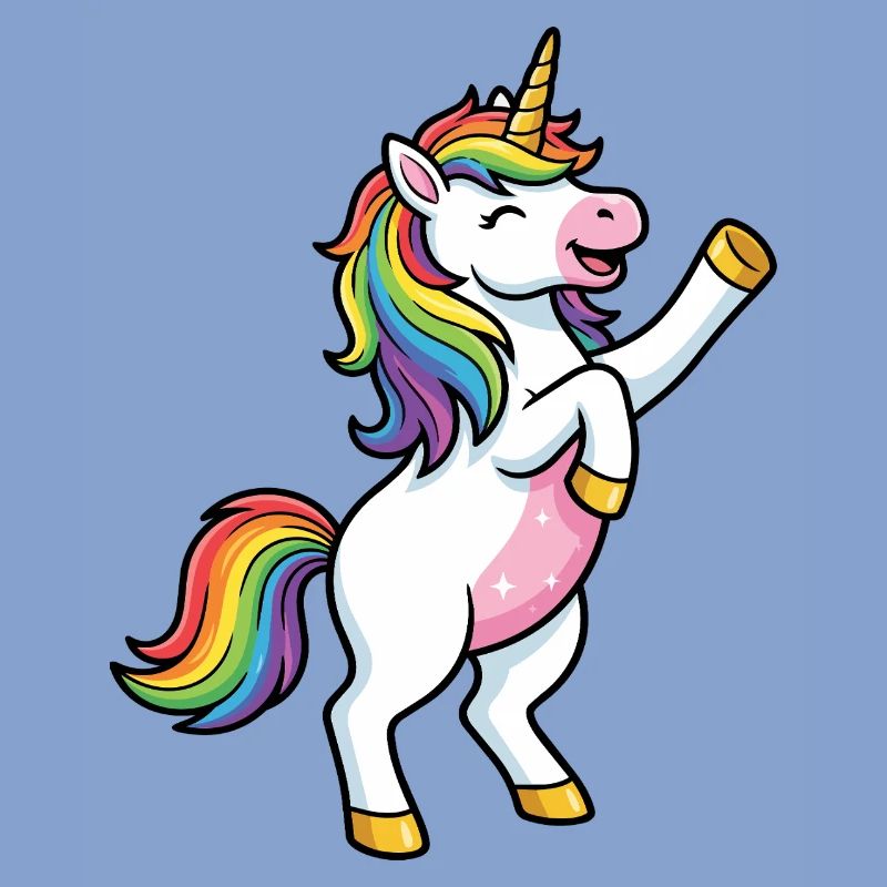 Regenbogen-Einhorntanz