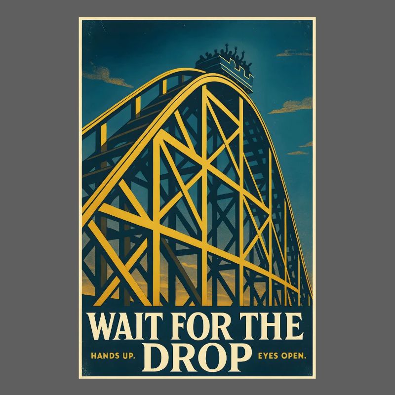 Warte auf den Drop | Achterbahn Thrill
