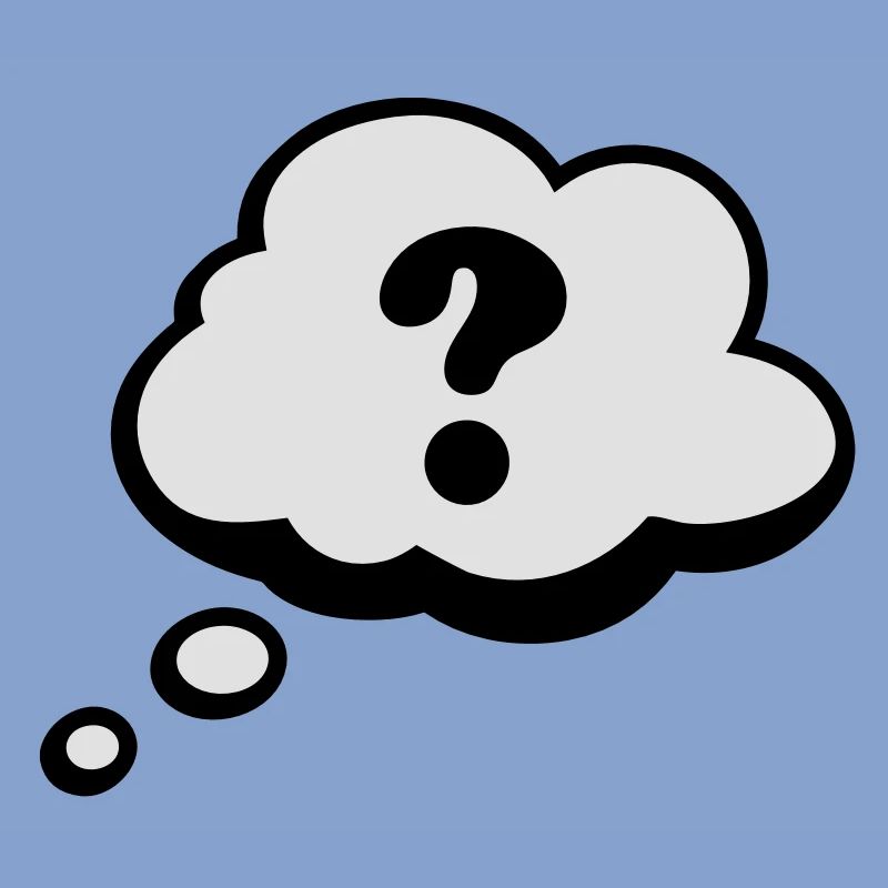 Comic speech bubble question mark