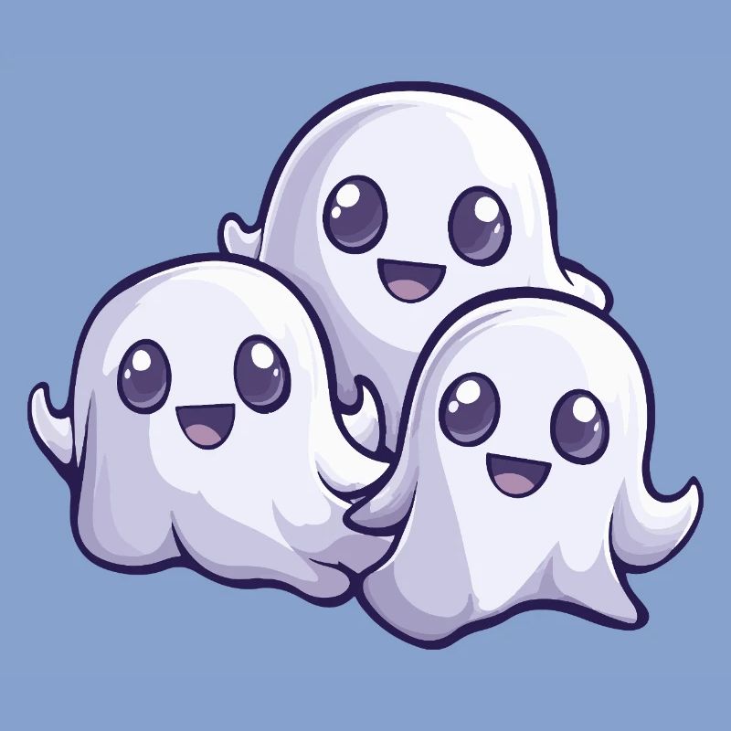 Ghosts Halloween Cute Comic