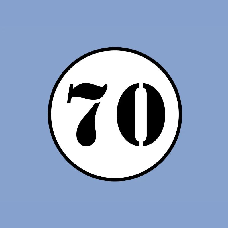 NUMMER 70 Siebzig Geburtstag Geschenk