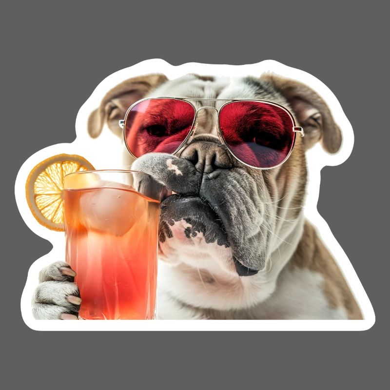 bully drinking cocktail