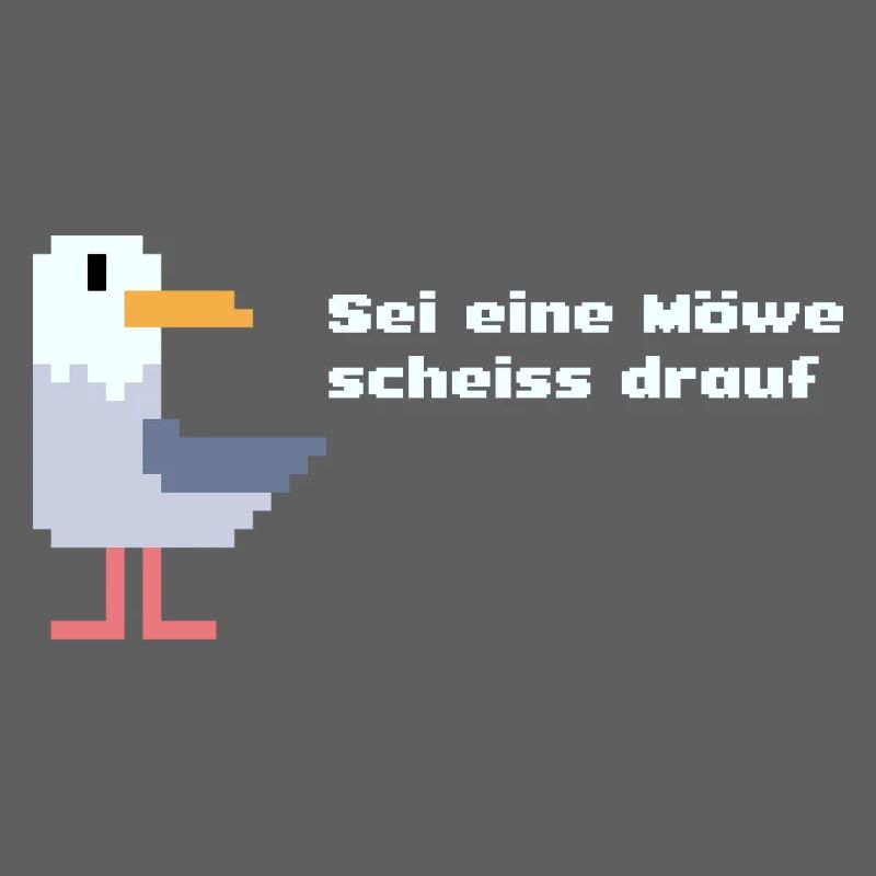 sei eine pixel Möwe