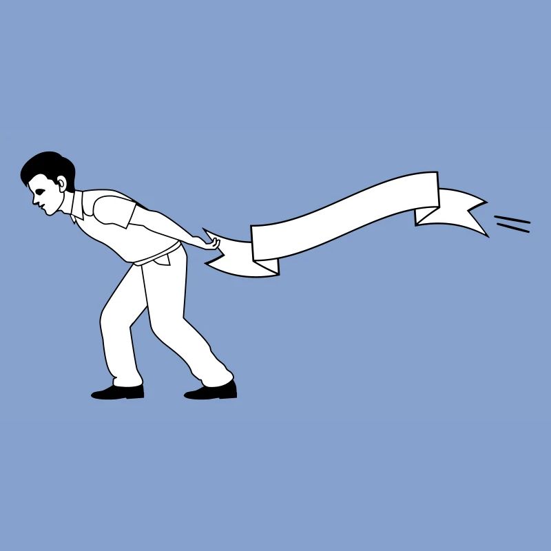 man pulls Banner | Bannerträger