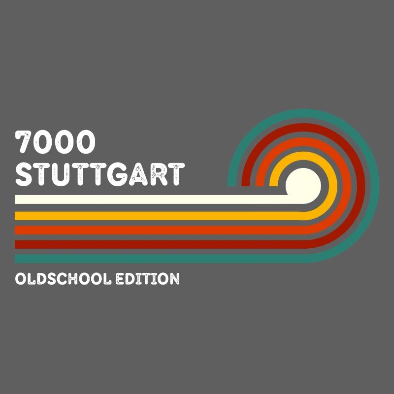 Stuttgart Retro Shirt 7000 Zip Code 80s