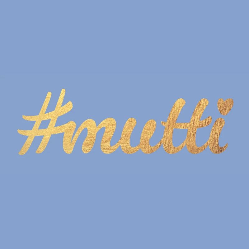 Hashtag Mutti Muttertag Gold Herz Mama Mami Luxus