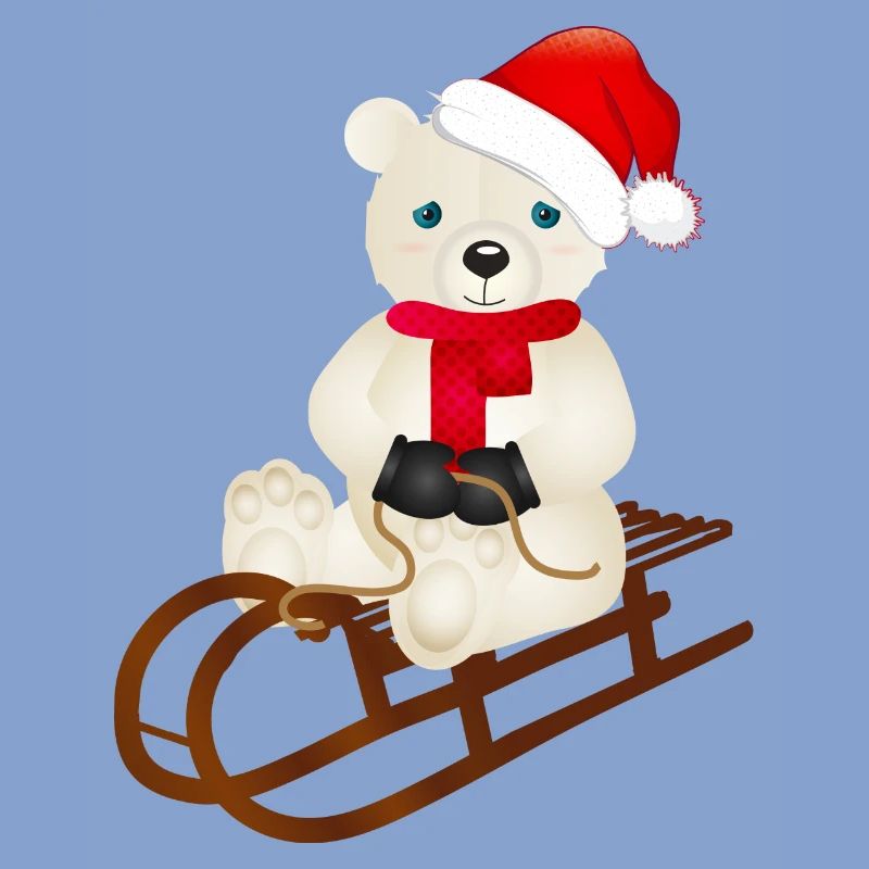 enchanting polar bear while sledging