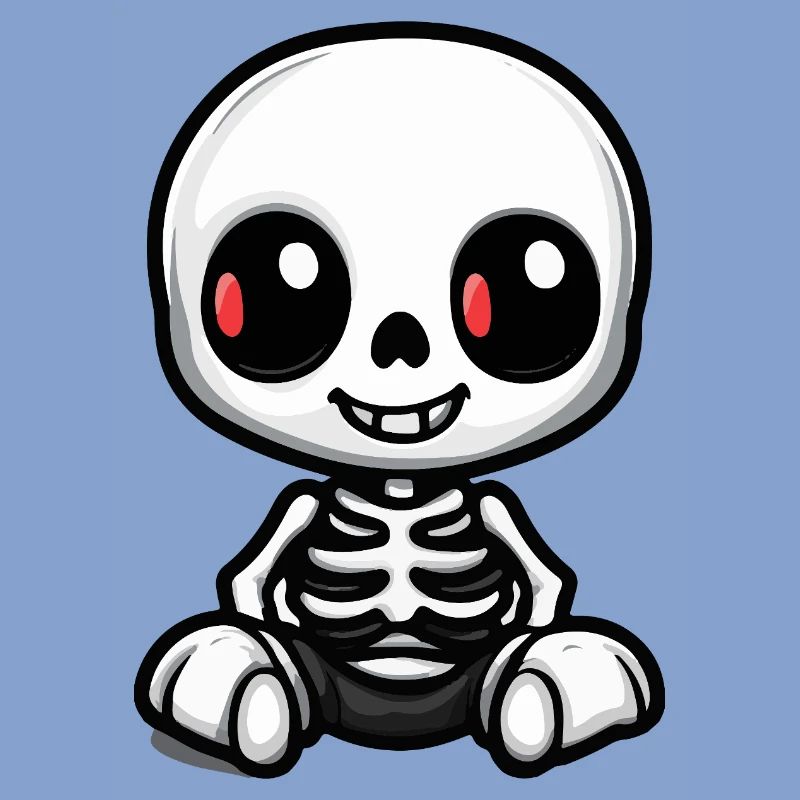 Skeleton Cute Halloween Comic