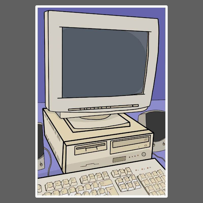 Retro-Computer-Desktop-Einrichtung