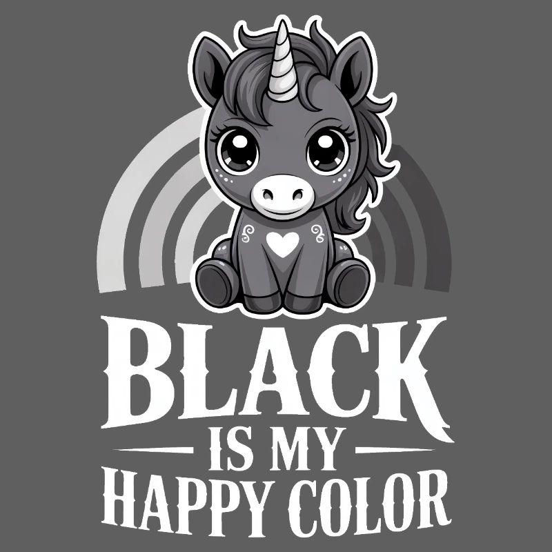 Monochrome Unicorn Joy