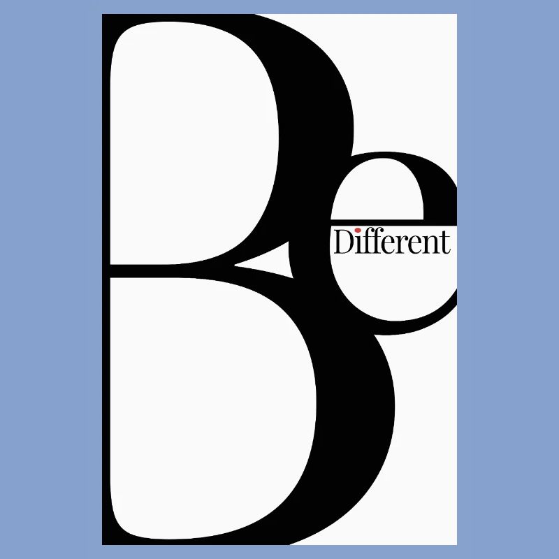 Soyez différent – Conception typographique minimaliste
