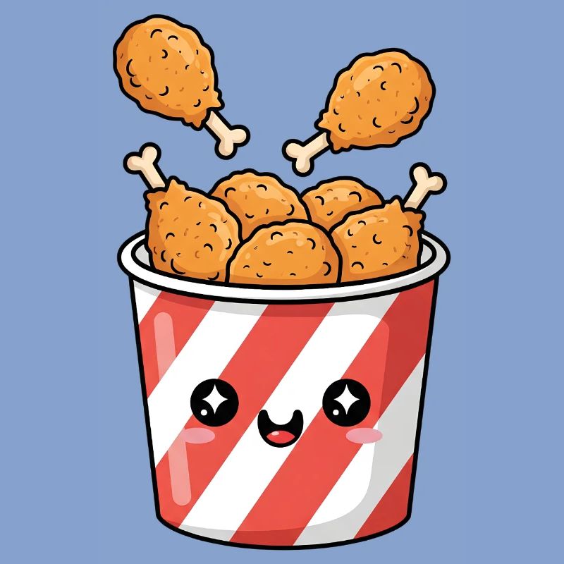 Kawaii-Brathähnchen-Eimer