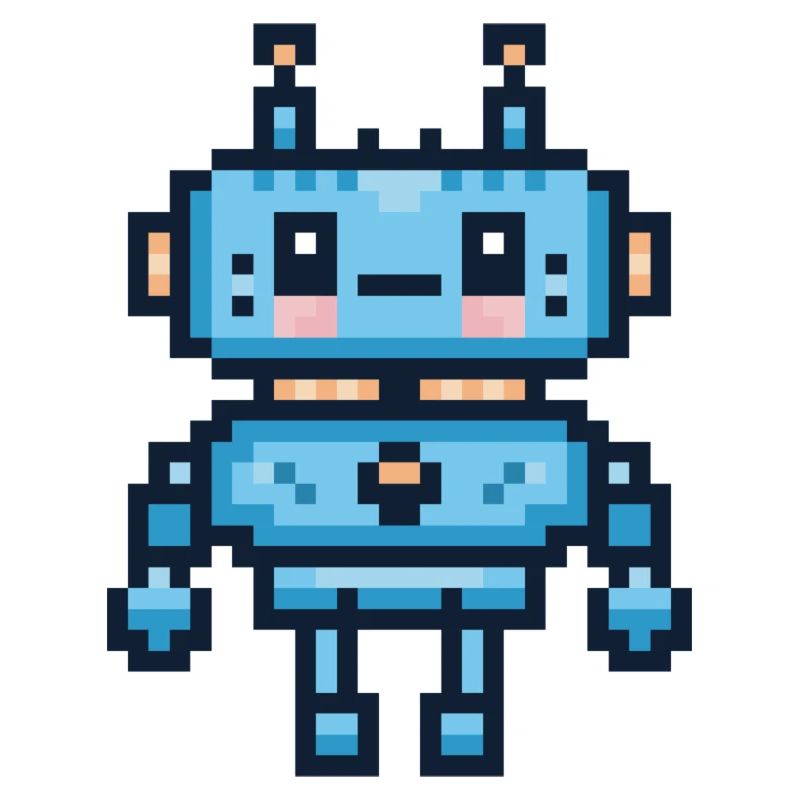 Robot pixel art