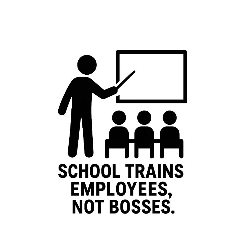 Schule bildet Mitarbeiter aus, nicht Chefs – minimalistisch