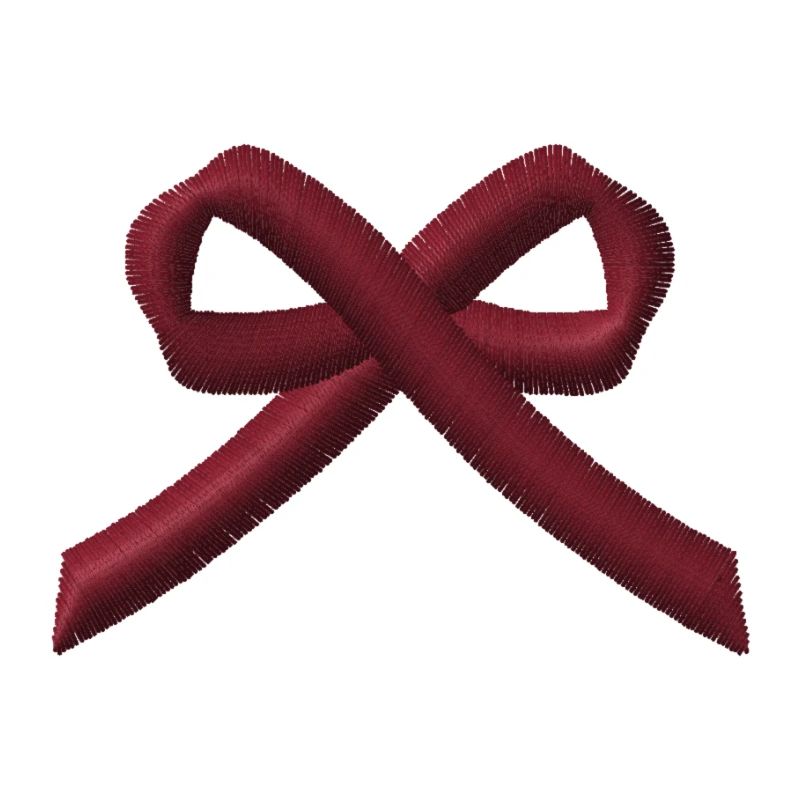 Embroidered bow