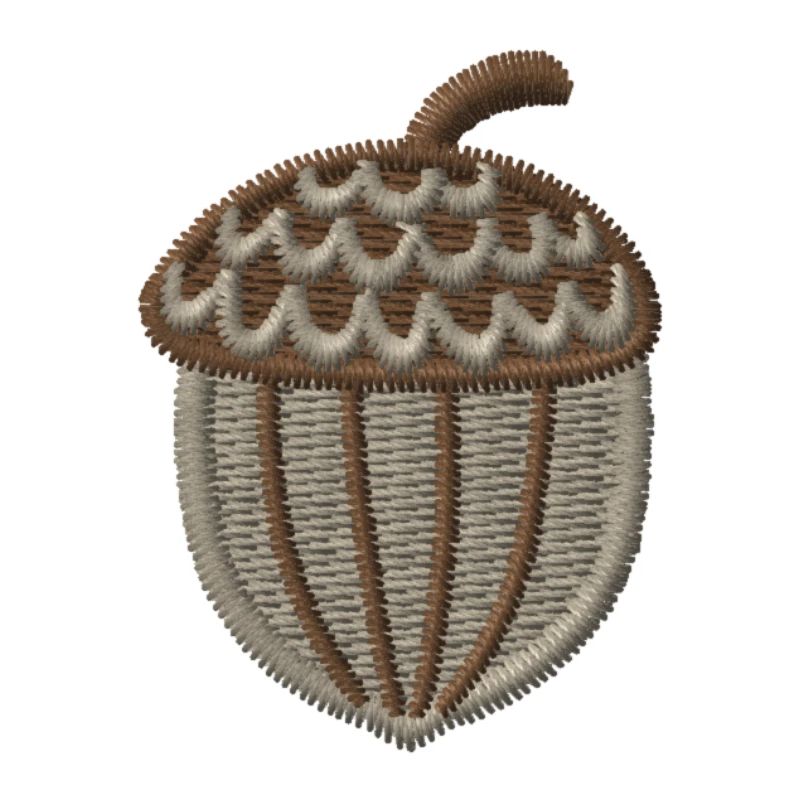 Acorn embroidered