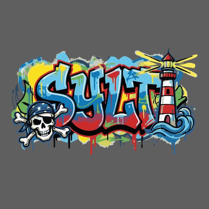 Graffiti de sylles avec phare