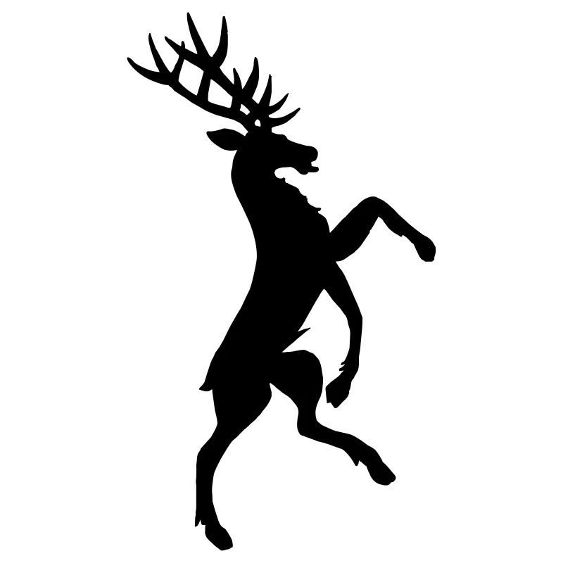 Stehende Hirsch Heraldik Schattenfigur