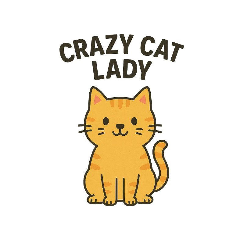 Illustration de dame chat folle