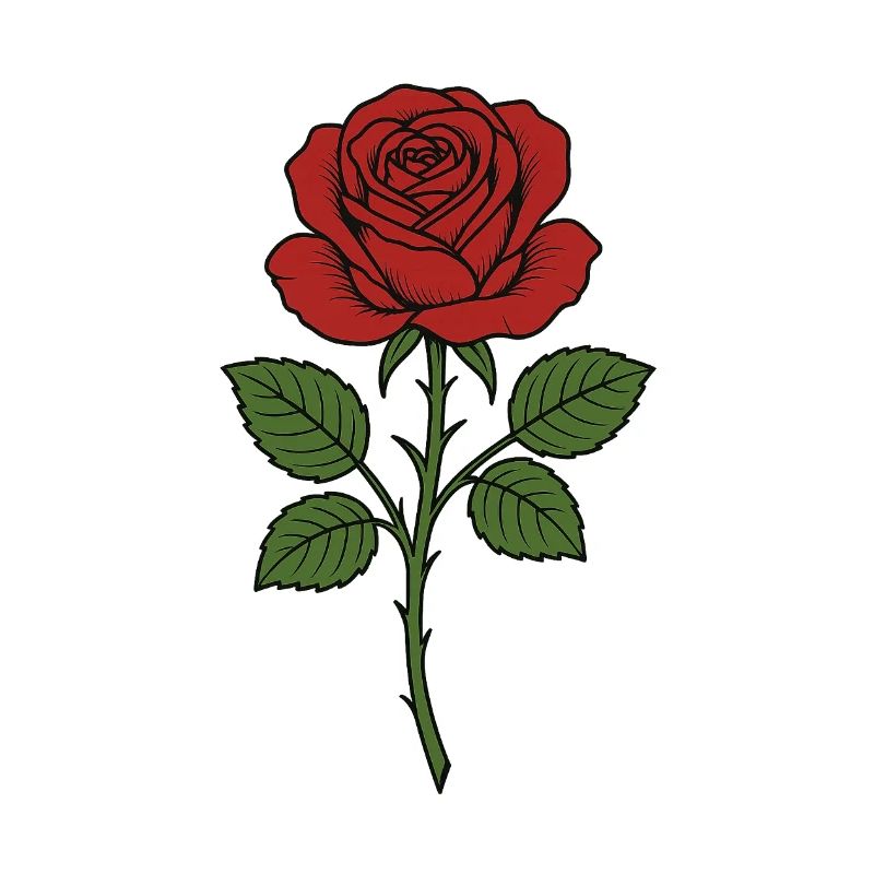 Rose d’Erchian à feuilles vertes