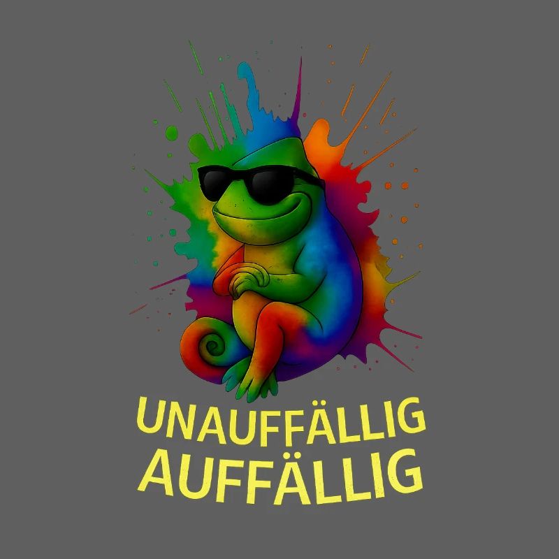 Regenbogen Chamäleon mit Stil