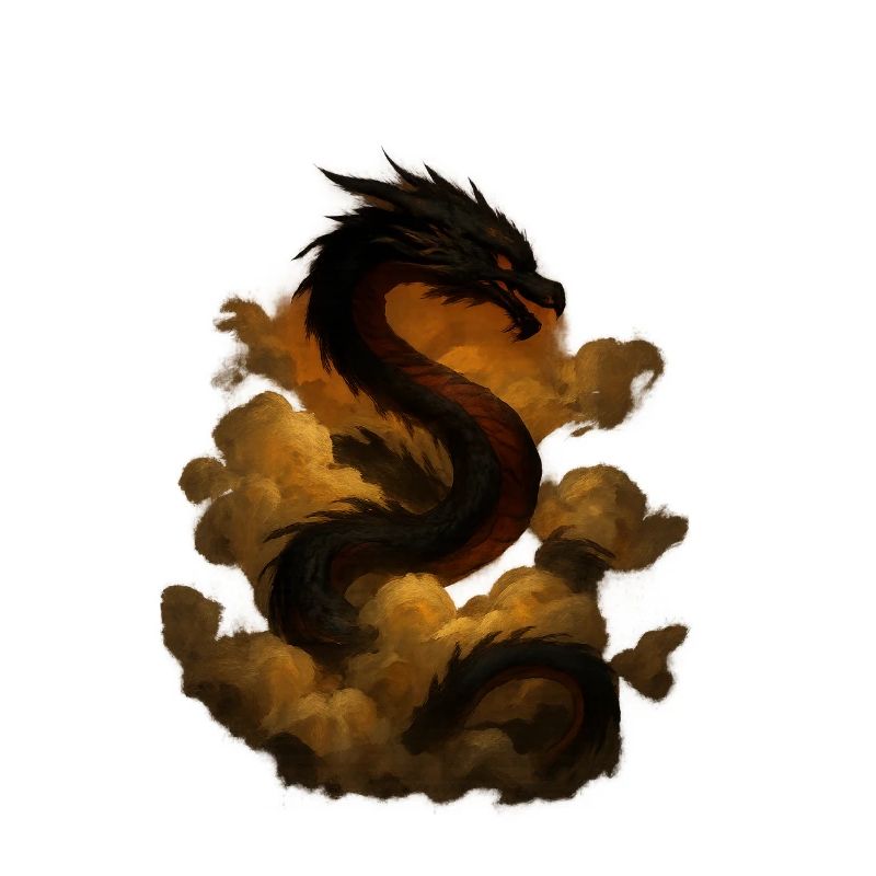 Dragon nuage dans le ciel
