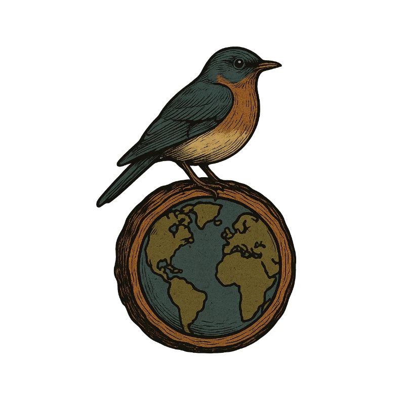 Robin auf World Globe