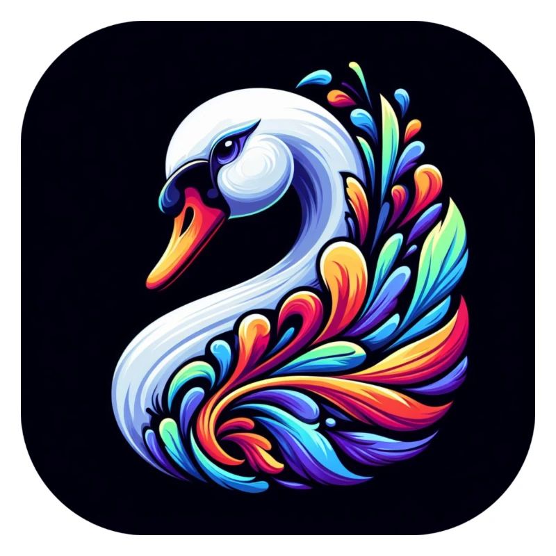 Schwan Tier Vogel Bunt Comic