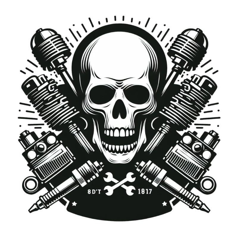 Crâne de motard Design 3