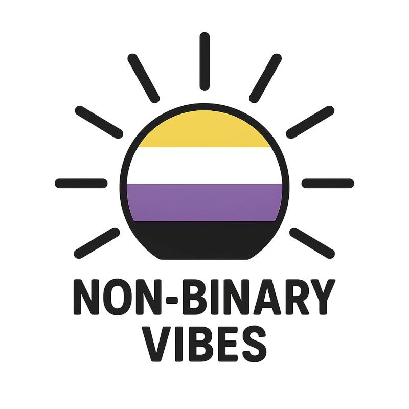 Non-Binary Vibes Sun Logo