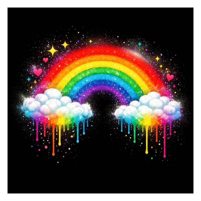 Rainbow Cloud Graffiti Drop
