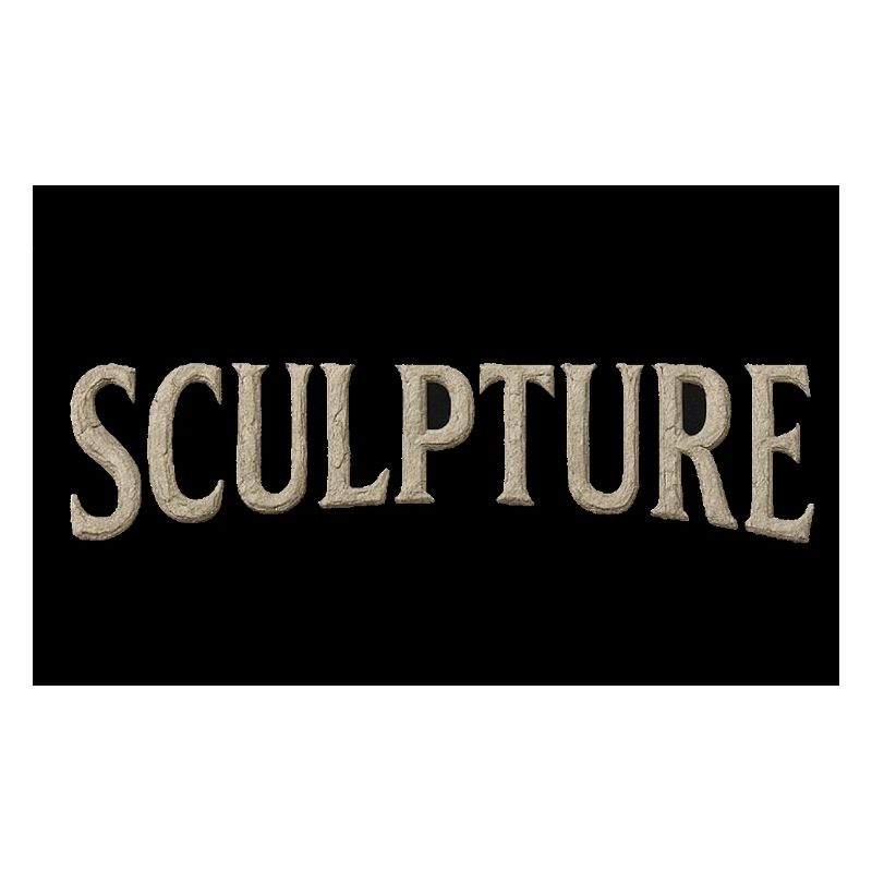 Sculpture Lettrage texturé