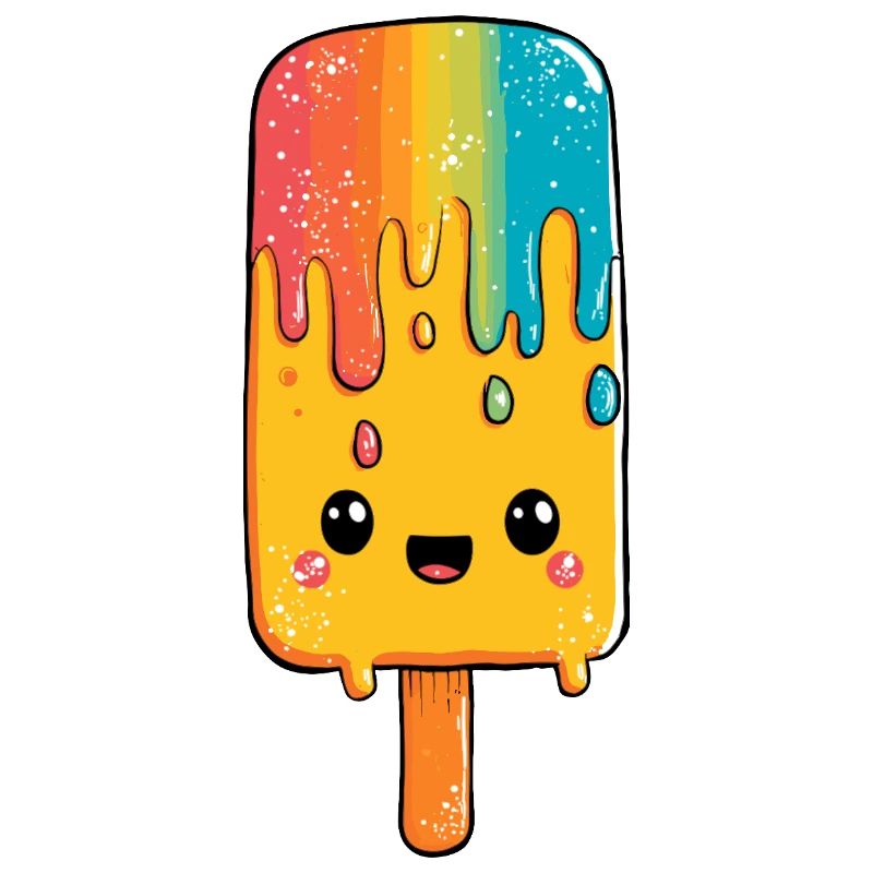 Regenbogen-Popsicle Glück