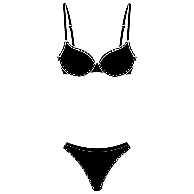 Dessous- oder Bekini-Logo für Geschäft oder Marktstand