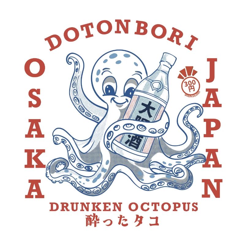 Drunken Octopus with Bottle