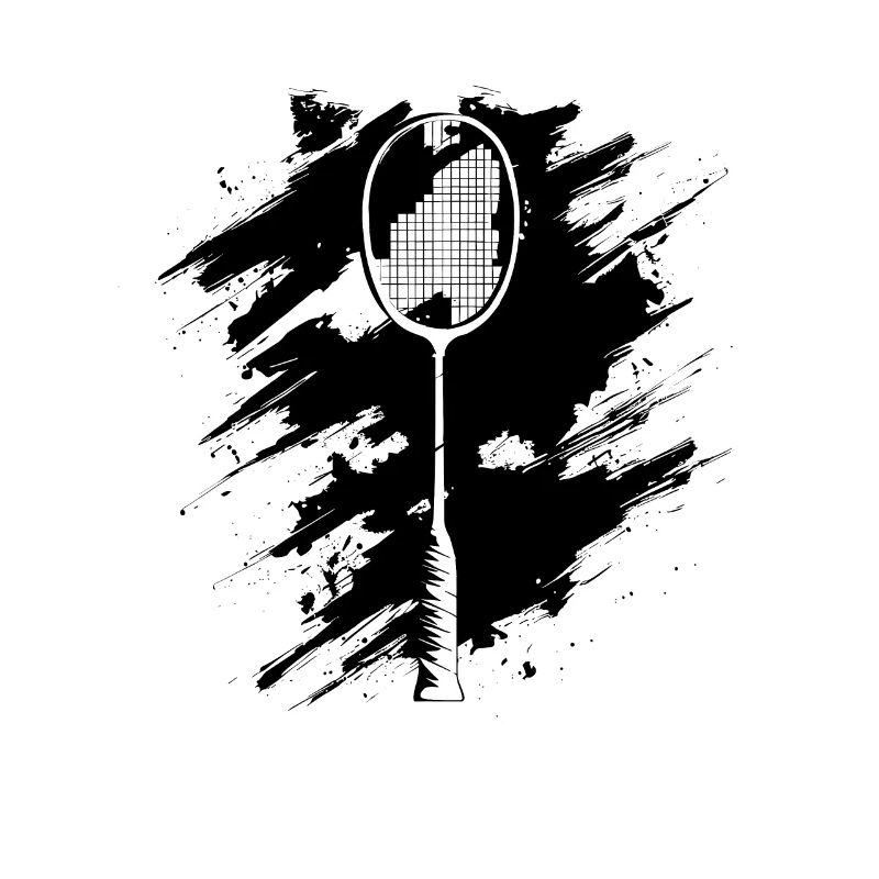 Badminton Racket Drawing