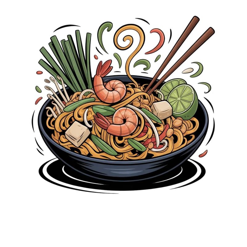 Spring ramen with shrimp and lime