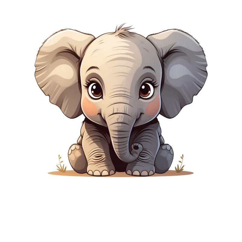 Dessin animé mignon bébé éléphant