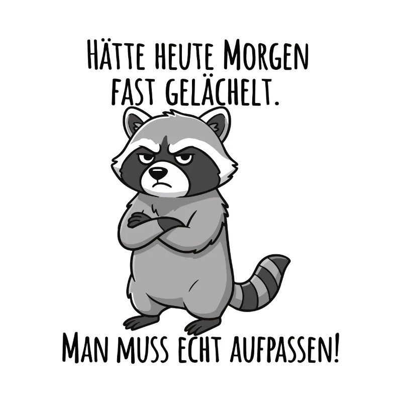 Almost Smiled – Grumpy Raccoon Morning Grouch
