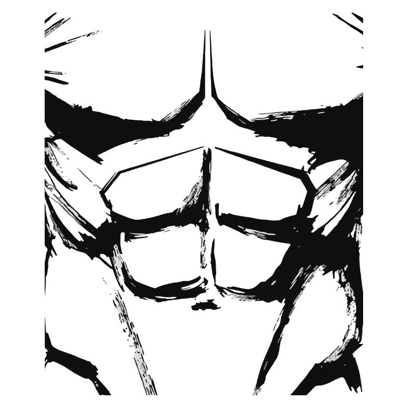 Anatomic Muscle Sketch - Cel Shaded Body Art