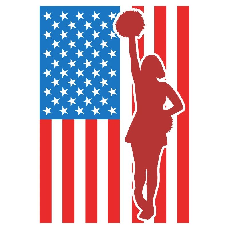 Drapeau des États-Unis de cheerleading