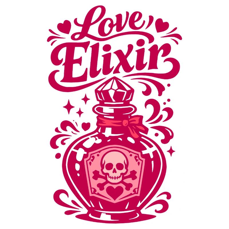 Bouteille de cœur Élixir d’Amour | La Saint-Valentin
