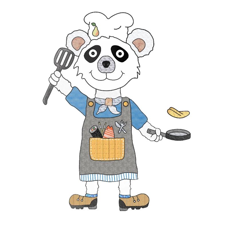 Panda Cook Bambù e padella