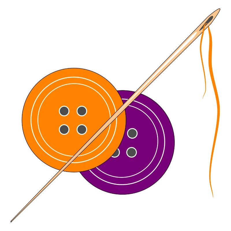 Creative sewing button pattern in vintage style