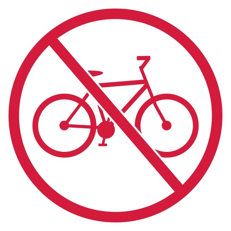panneau interdit aucune zone de vélo conduite vélo drah