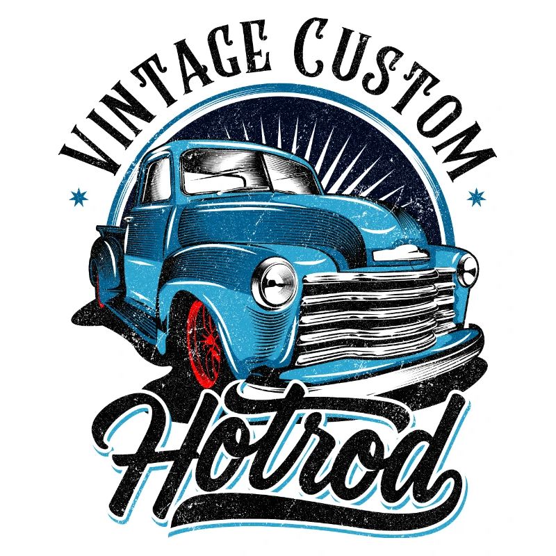 Blue Hotrod Oldtimer-Grafik
