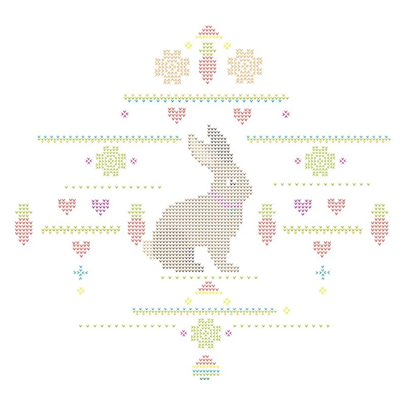 Easter motifs in knitting pattern style for Easter