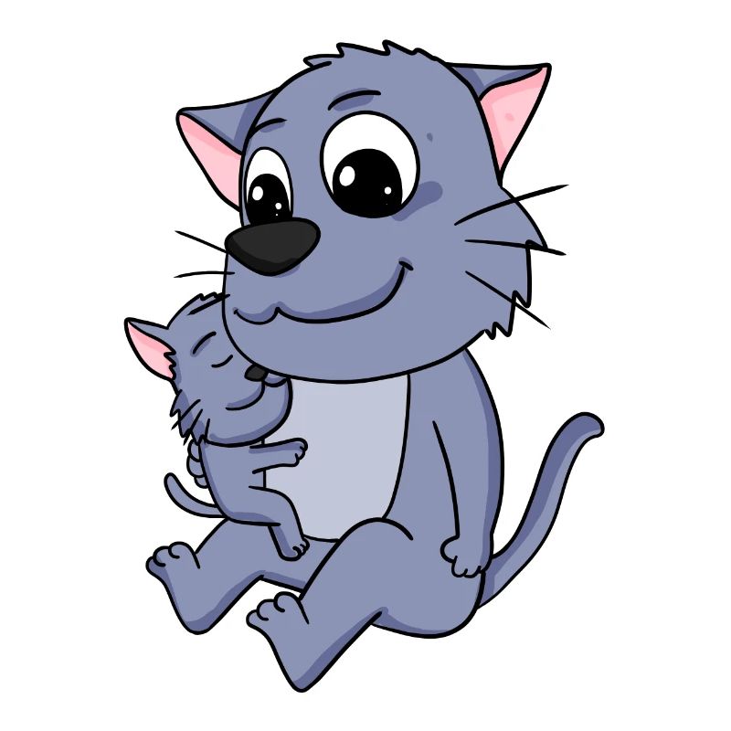 Famille de chats - Chat avec bébé